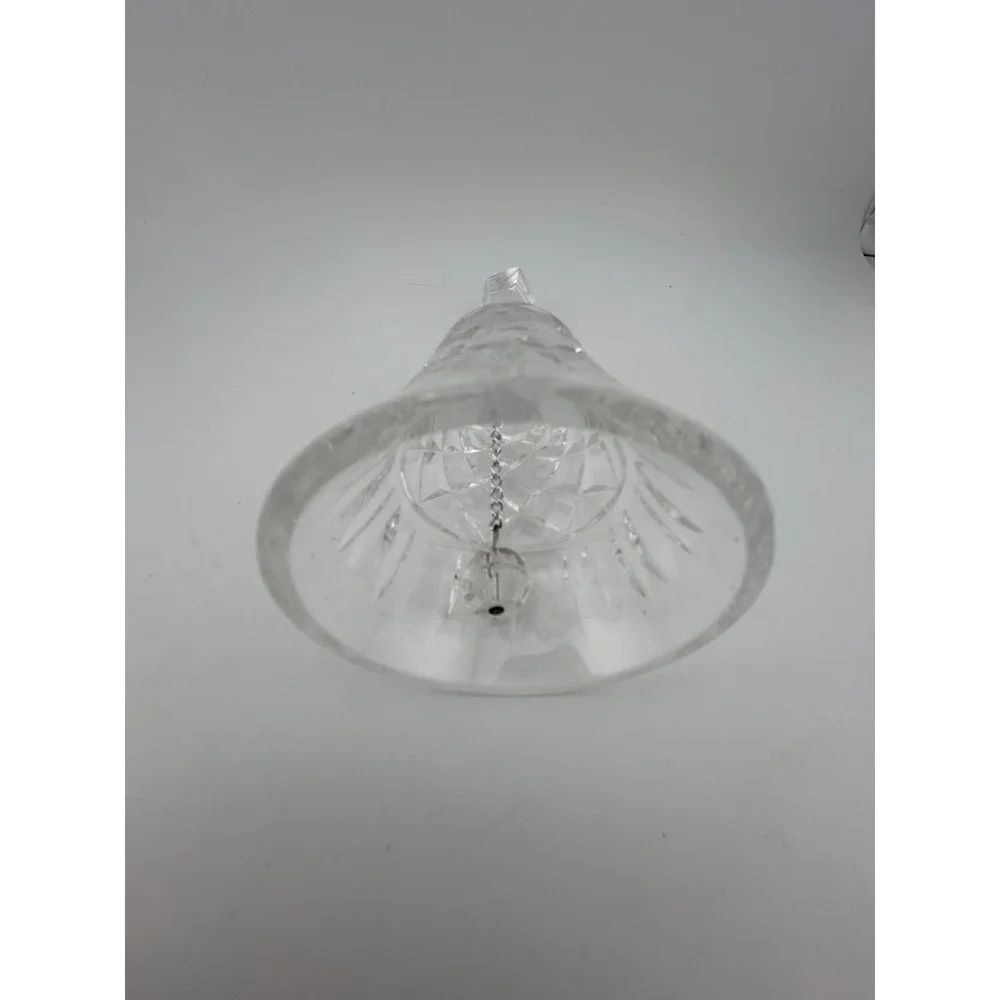 Crystal Cut Glass Bell with Handle Decorative‎ Ornament Tabletop Accent